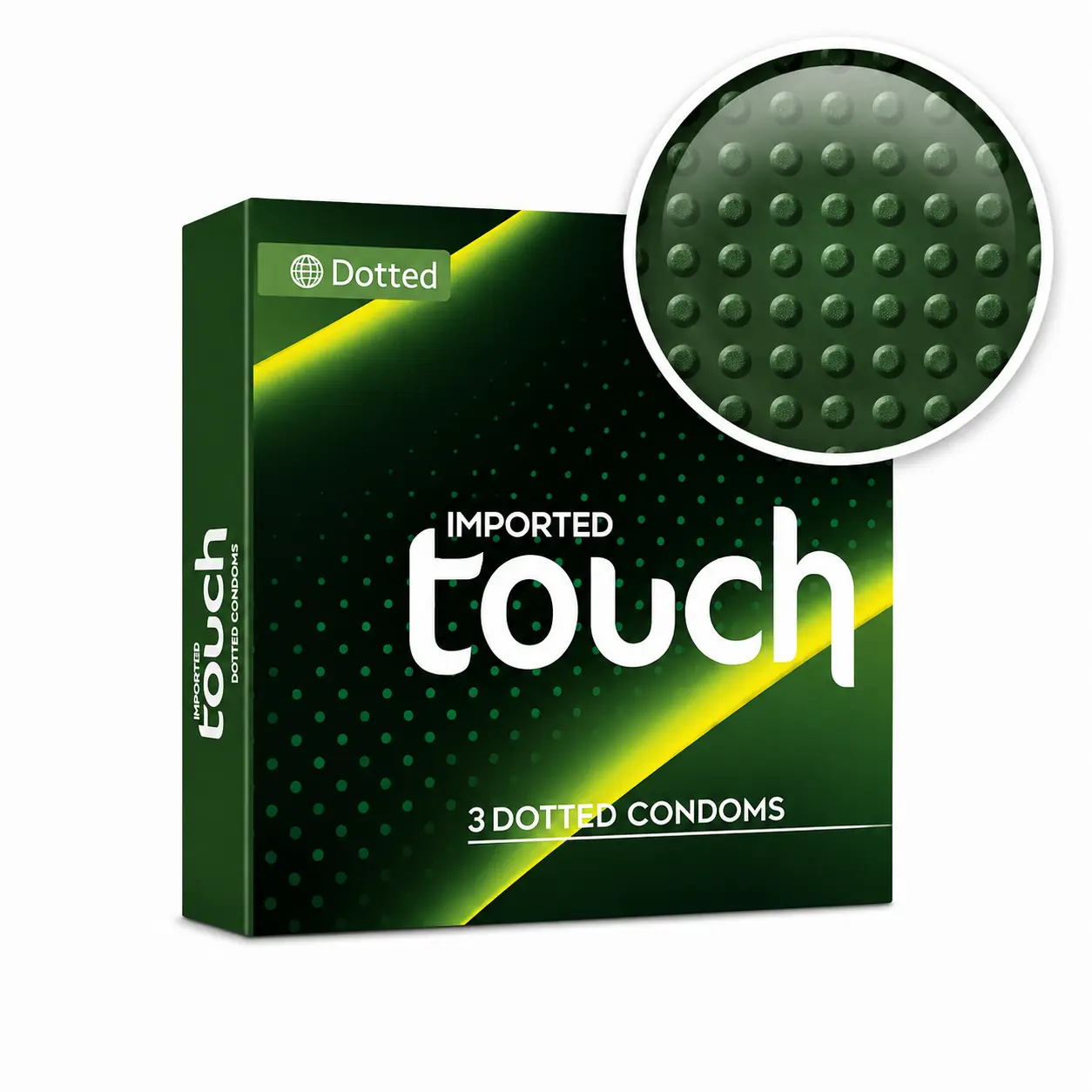 56da3ec7-cec3-43fc-b465-880271aedb83 Touch Dotted Condoms (3 Pack) – Hundreds of Raised Dots - Image 1