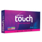 Touch Multi Mix Condoms (4 Pack) – Ribbed, Dotted, Delay & Strawberry